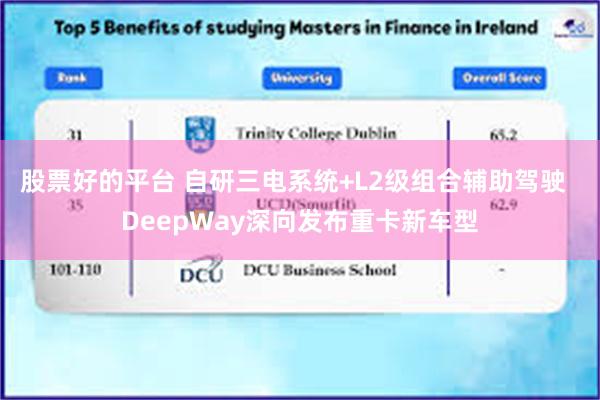 股票好的平台 自研三电系统+L2级组合辅助驾驶  DeepWay深向发布重卡新车型